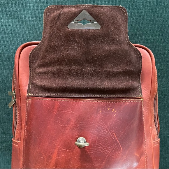 Square Leather Backpack - Picture 7 of 14